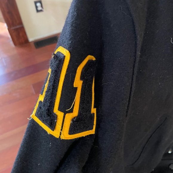 BVHS Blue Valley High School Women's Girls Letterman Letter Jacket - Picture 3 of 7